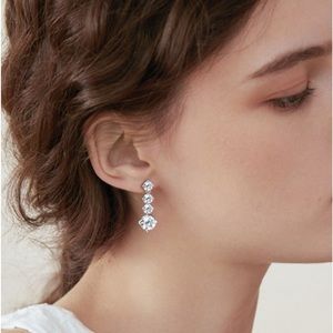 Moissanite 925 Sterling Silver Four-Leaf Clover Shape Earrings